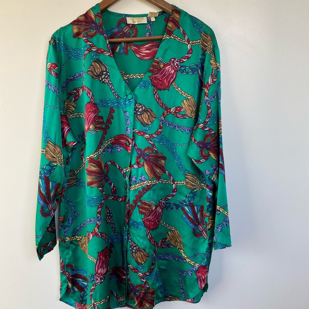 Vtg Gold label Victoria Secret Silk Robe